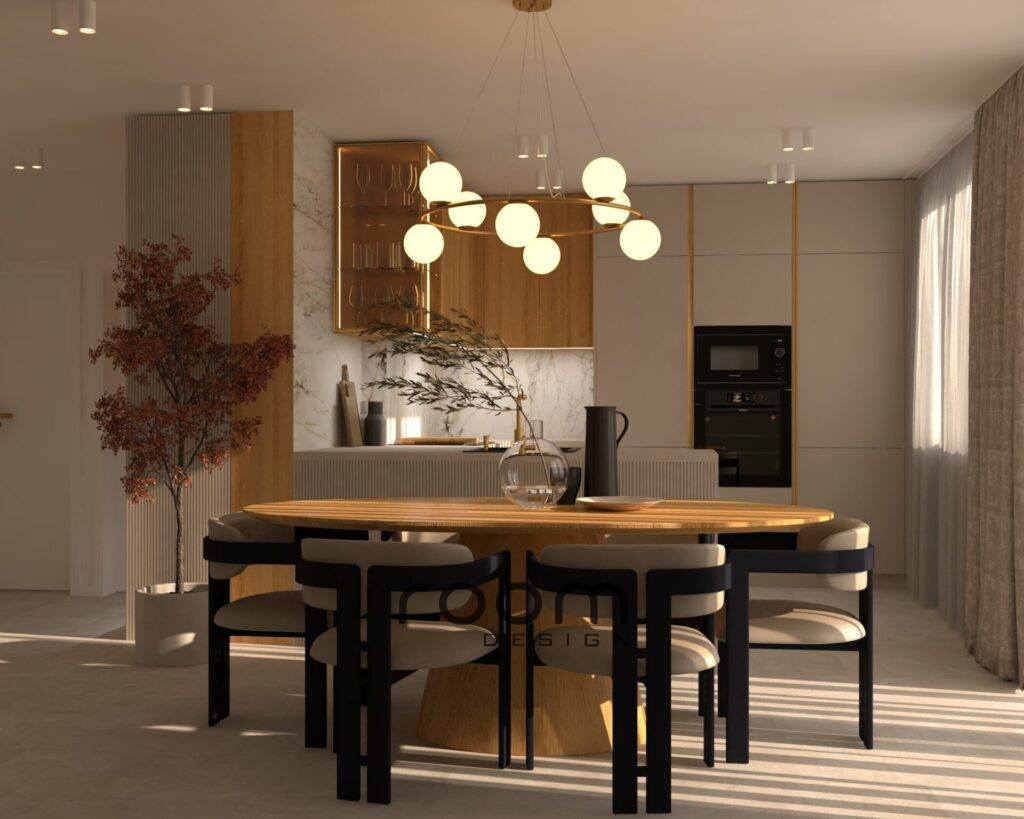 Vizualizácia Glamour interiéru