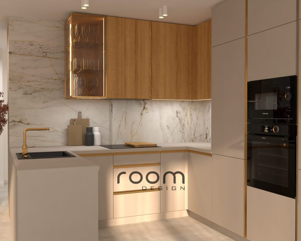 Vizualizácia Glamour interiéru