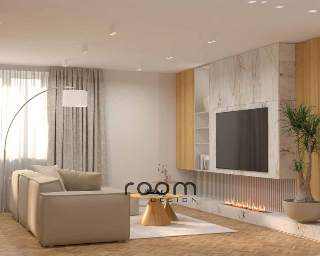 Vizualizácia Glamour interiéru