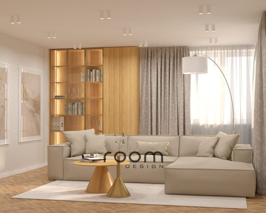 Vizualizácia Glamour interiéru