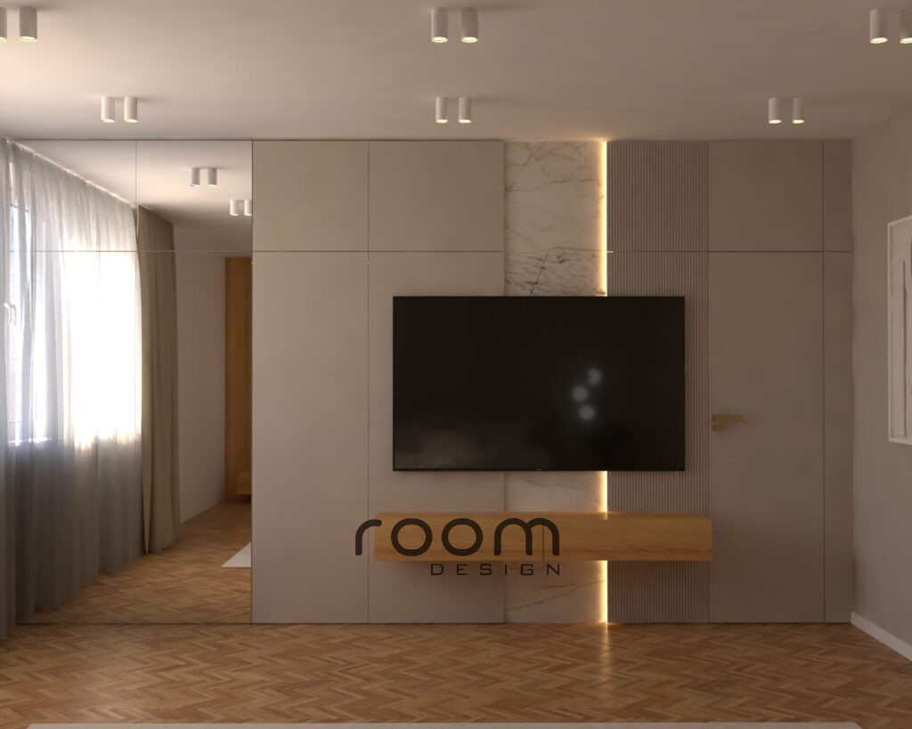 Vizualizácia Glamour interiéru