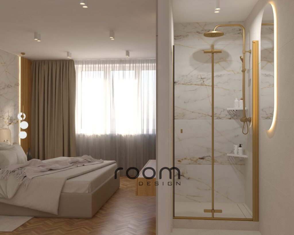 Vizualizácia Glamour interiéru